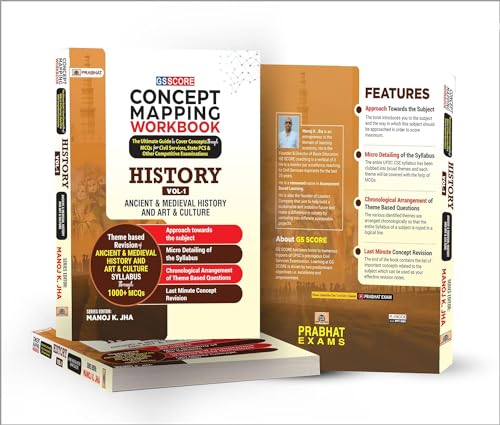 GS SCORE Concept Mapping Workbook History Vol-1 Ancient & Medieval History And Art & Culture (for UPSC IAS Civil Services Exam / State Administrative Exams) Complete GuideBook with 1000+ MCQs) - Image 6