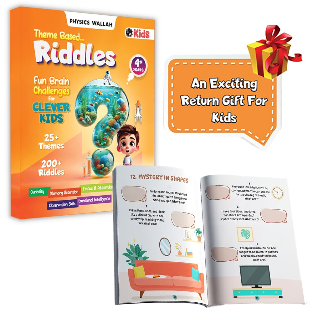Physics Wallah PW Riddles Book For Kids | 200+ Theme Based Riddles Book For 4+ Years Old | English Interactive Brain Teasing Riddle Activity Book For Growing Kids - Image 4