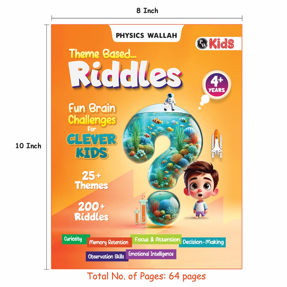 Physics Wallah PW Riddles Book For Kids | 200+ Theme Based Riddles Book For 4+ Years Old | English Interactive Brain Teasing Riddle Activity Book For Growing Kids - Image 3