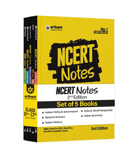 Arihant NCERT Notes India and Economy,Indian Polity and Governance,India and World Geography,Indian History,General Science for Class 9-12 (Old + New) | UPSC, State PSC and Competitive Exams Preparation | Flow Charts, Maps and Diagrams | 2nd Edition | Geo