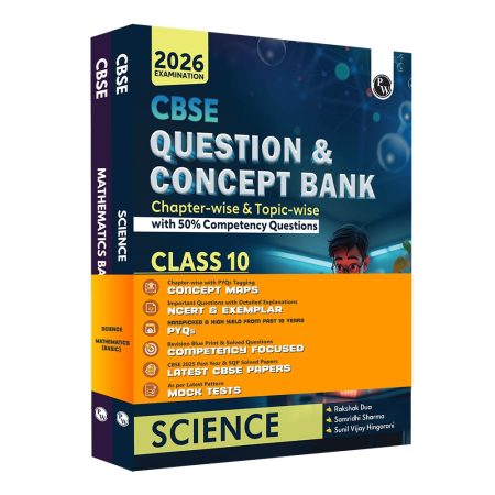 Physics Wallah CBSE Question and Concept Bank (QCB) Class 10 Science and Mathematics (Basic) Combo Set of 2 Books