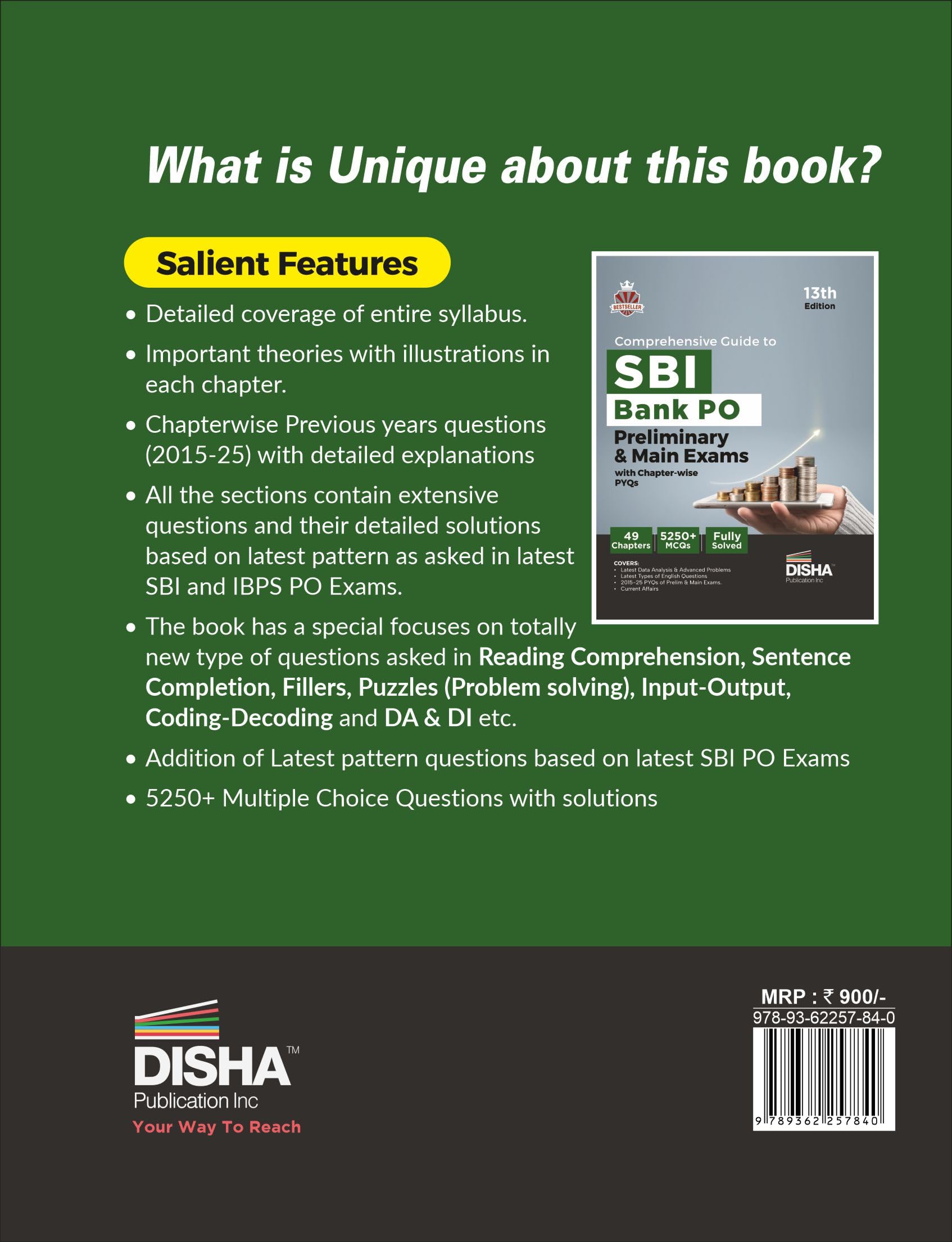 Disha Comprehensive Guide to SBI Bank PO Preliminary & Main Exams with PYQs 13th Edition | Probationary Officers (POs) and Local Based Officers (LBOs) | 5000+ MCQs | Fully Solved - Image 2