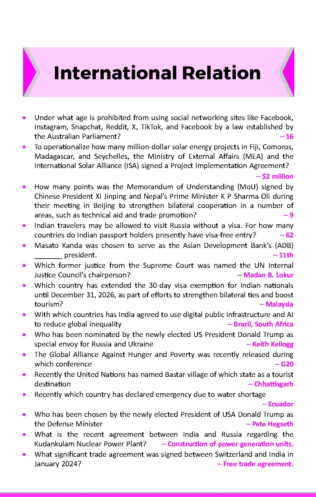 Disha's SMARTER One Liner Question Answer Format General Knowledge & Current Affairs 2026 for Competitive Exams 5th Edition | UPSC, PSC, SSC, Bank, Railways RRB, CDS, NDA, Police, Constable, CUET - Image 3