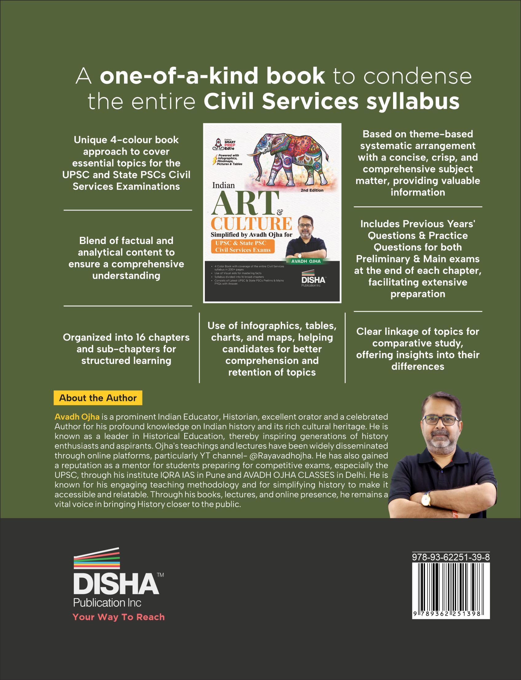 Disha Indian Art & Culture Simplified by Avadh Ojha for UPSC & State PSC Civil Services Exams 2nd Edition | 4 color Book Powered with Infographics, Mindmaps, Pictures & Tables - Image 7