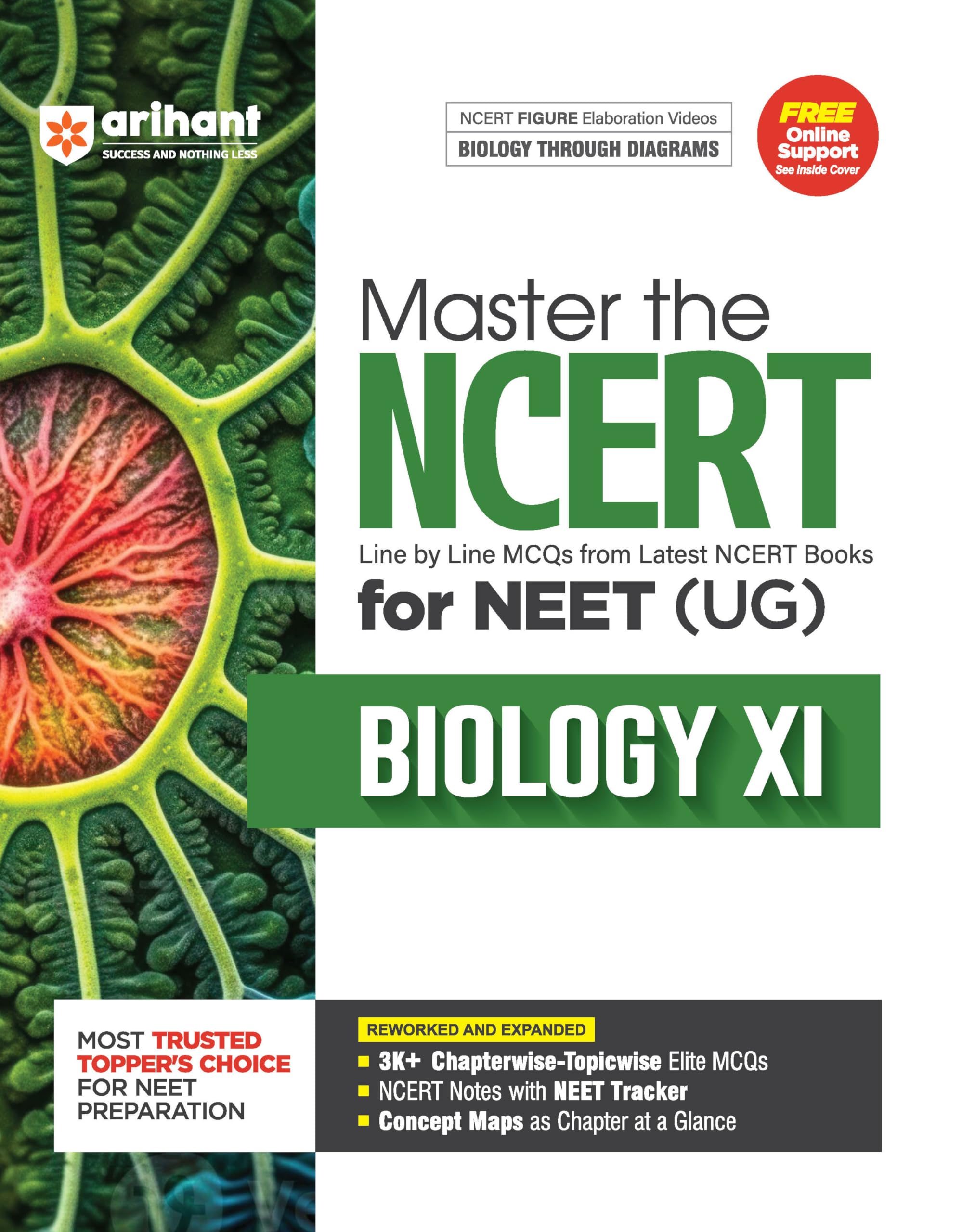 Arihant Master the NCERT Biology Class 11 for NEET (UG) 2026 | Line by Line MCQs from Latest NCERT Books | 2000+ Topicwise-Chapterwise MCQs | NCERT Notes With JEE Tracker, Concept Maps, PYQs & Video Explanations