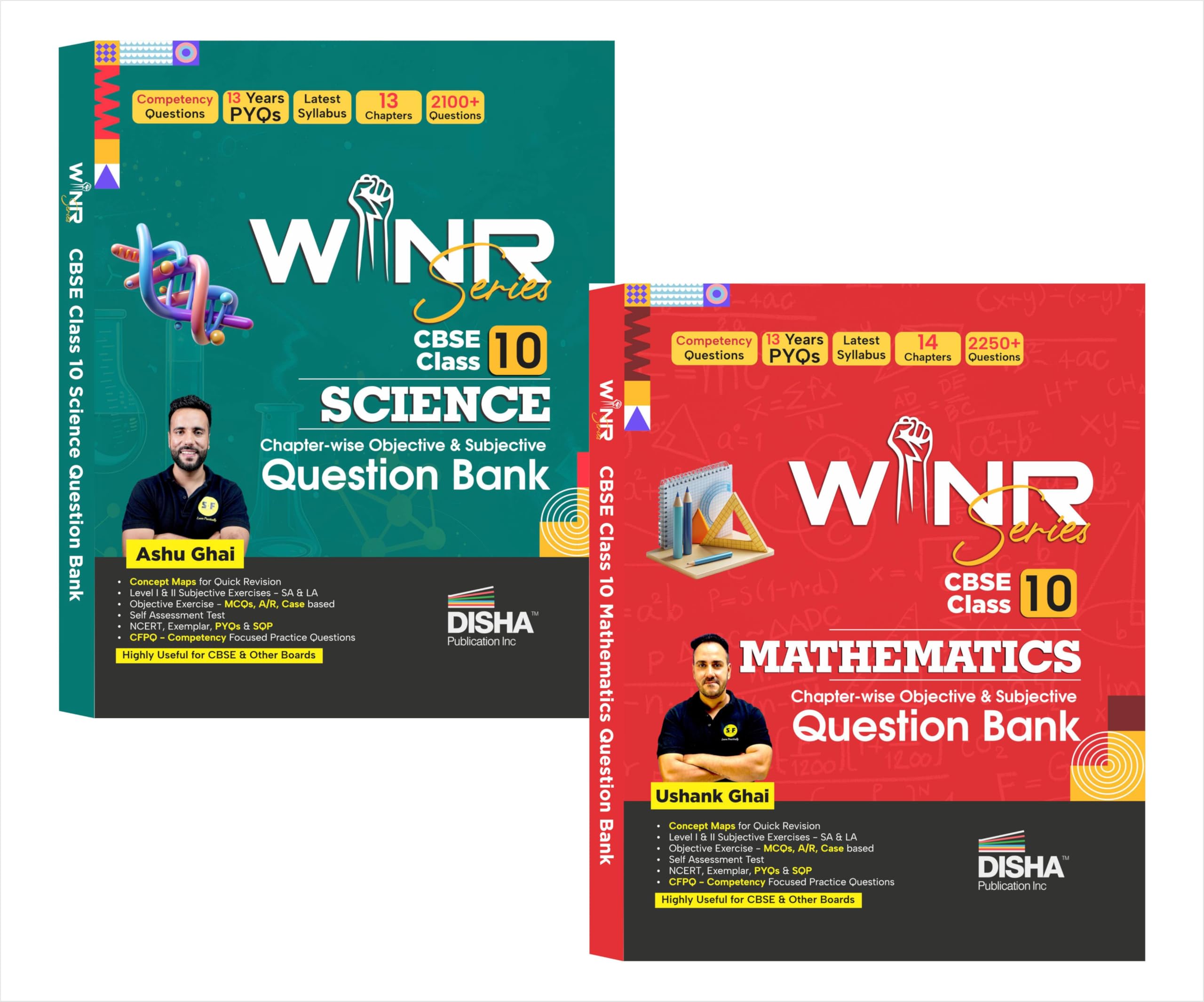 Disha Combo (set of 2 Books) WINR Series CBSE Class 10 Science & Mathematics Chapter-wise Objective & Subjective Question Bank| Competency (CFPQ) Questions | Books by Ashu & Ushank Ghai for 2026 Exam - Image 8