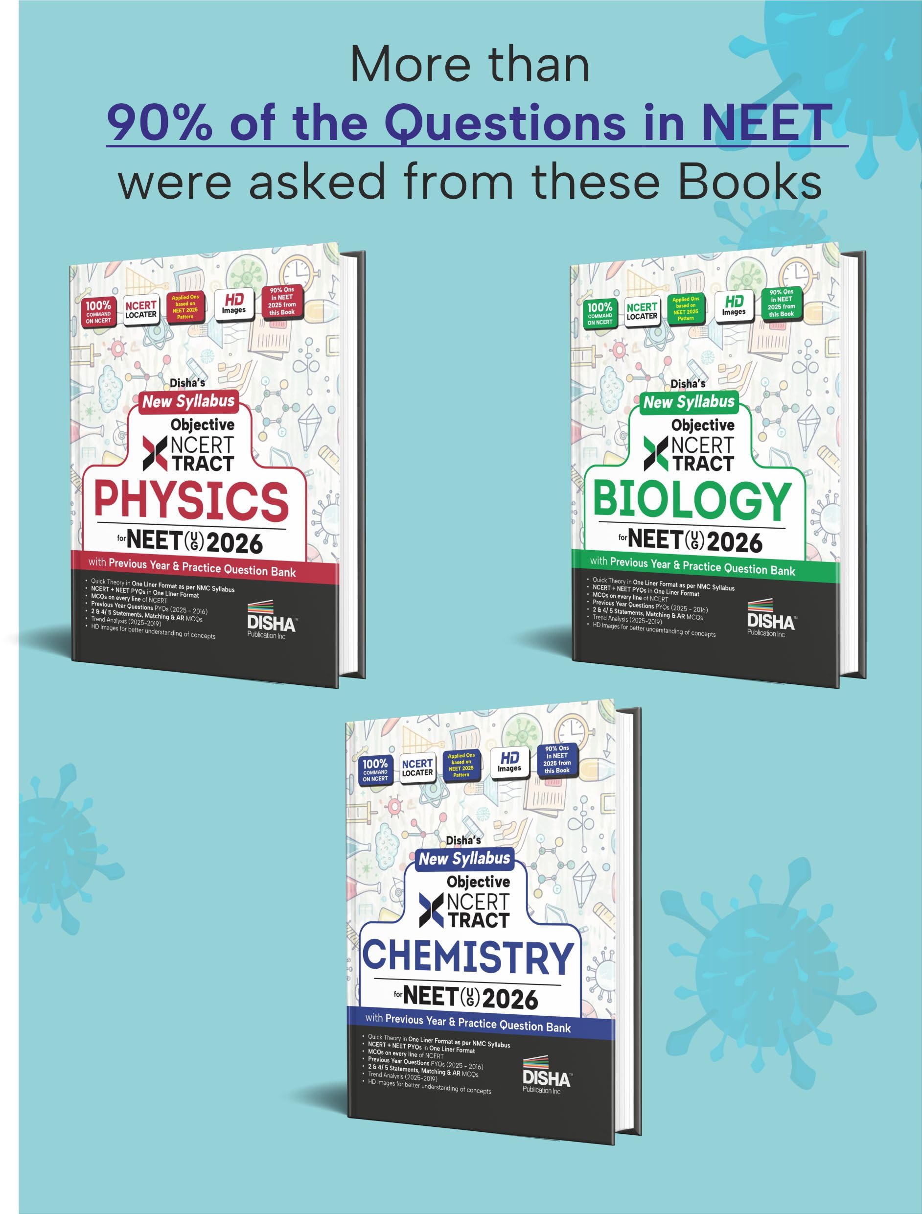 Disha New Syllabus Objective NCERT Xtract Physics, Chemistry & Biology for NEET 2026 with Question Bank | Theory, NCERT MCQs, Tips on your Fingertips, Neet PYQs, 3 Mock Tests | 10th edition - Image 6